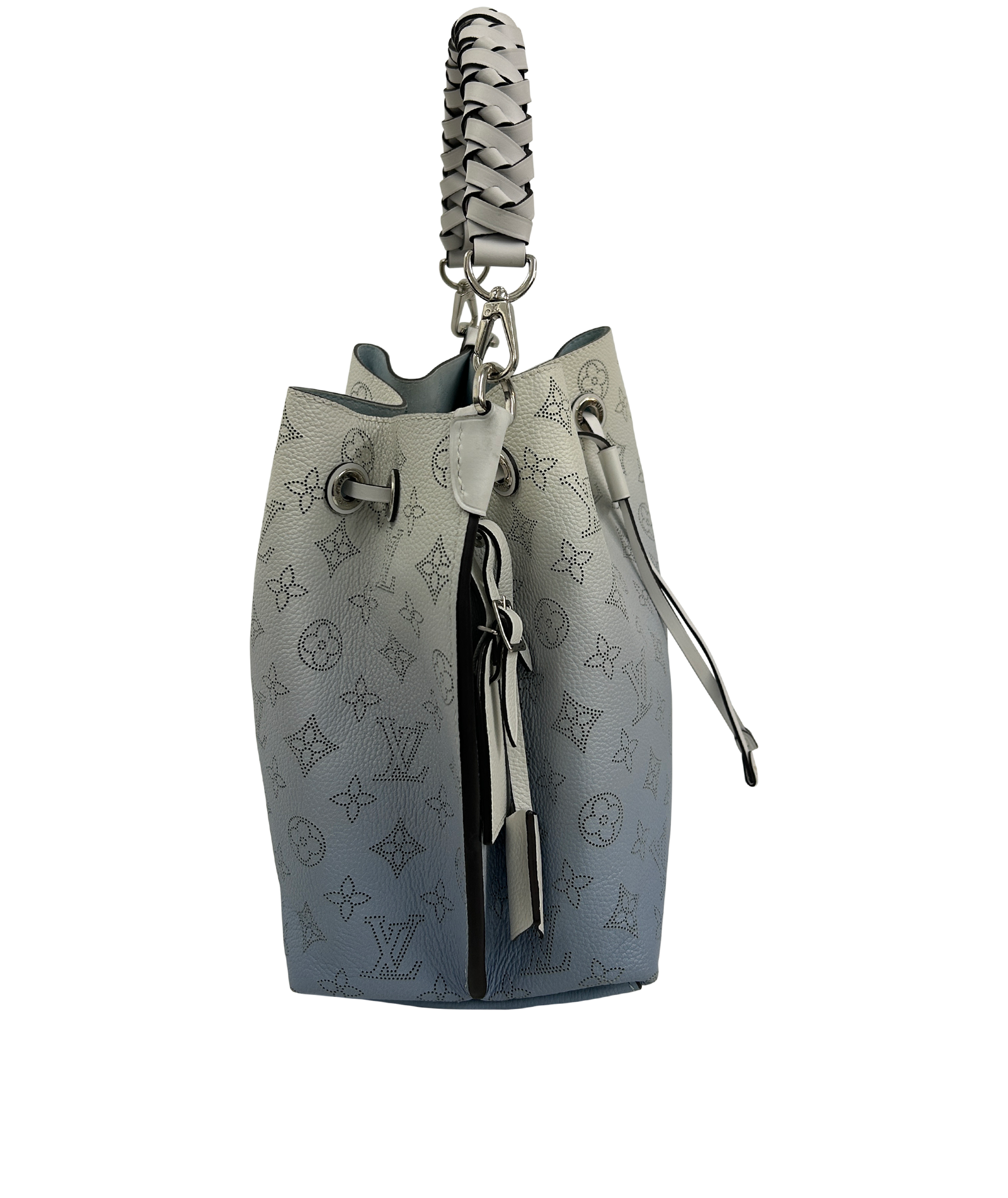 Muria, 2.990&euro;, Bolso, Azul/Blanco, Animal - Piel, Vista lateral